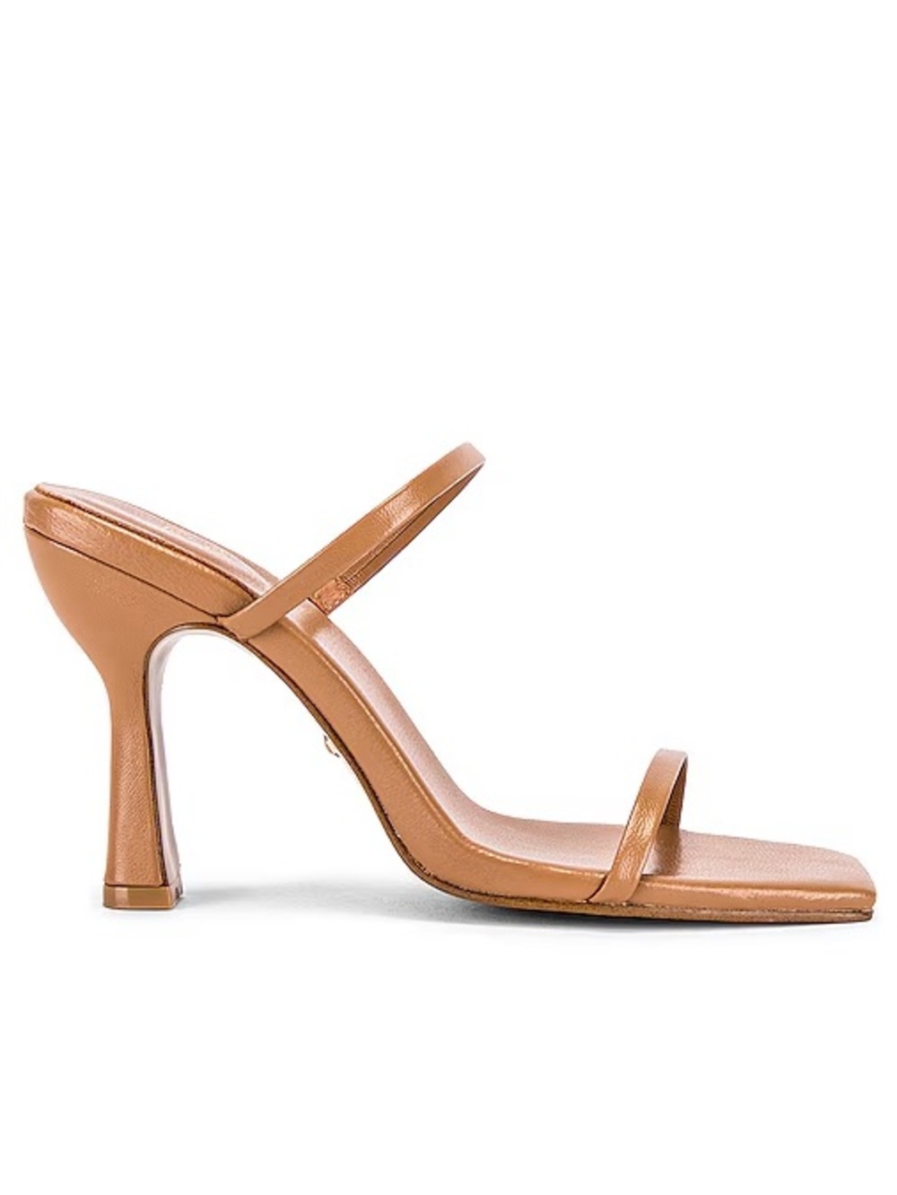 RAYE Camel/Tan Minimal Strappy Square-Toe Sandals